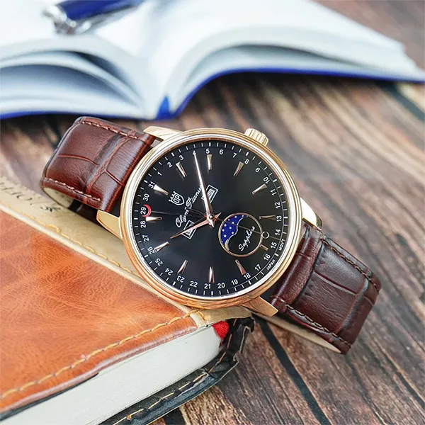 Đồng Hồ Nam Olym Pianus Moonphase OP5738-80MR-GL-D Màu Nâu Vàng - Đồng hồ - Vua Hàng Hiệu