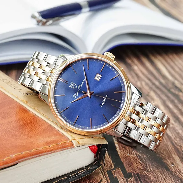 Đồng Hồ Nam Olym Pianus OP5738MSR-X Màu Xanh Bạc