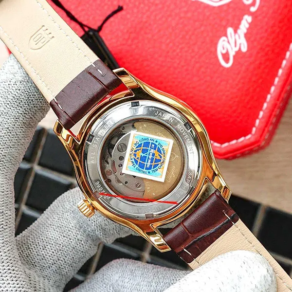 Đồng Hồ Nam Olym Pianus OP9927-71AMR-GL-T Màu Nâu Vàng