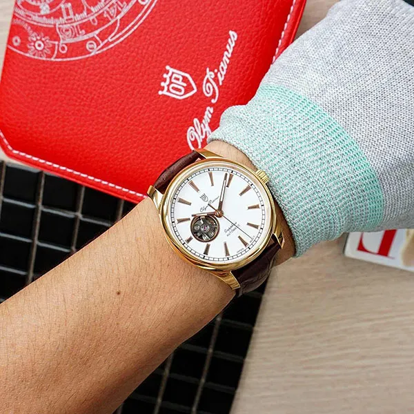 Đồng Hồ Nam Olym Pianus OP9927-71AMR-GL-T Màu Nâu Vàng