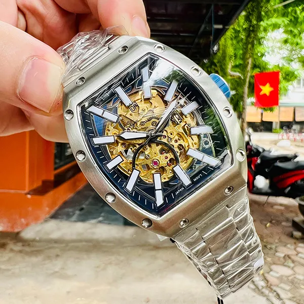 Đồng Hồ Nam Olym Pianus Richard Mille Watch OP9946.1AGS-X Màu Xanh - Bạc