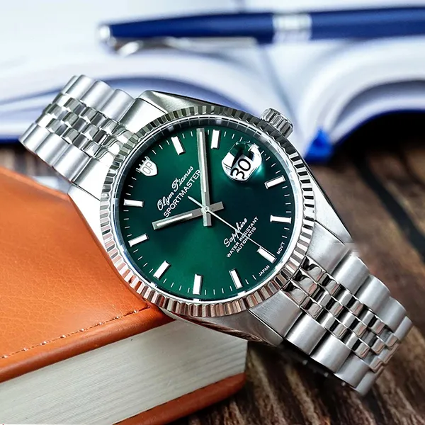 Đồng Hồ Nam Olym Pianus Watch OP89322AGS-XLT Màu Bạc/Xanh