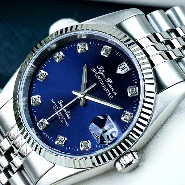 Đồng Hồ Nam Olym Pianus Watch OP89322AMS-X Màu Bạc/Xanh Lam