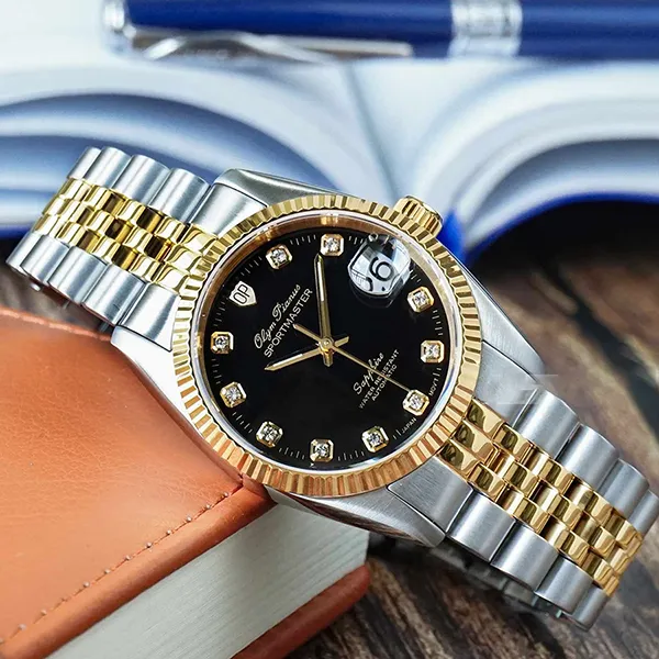 Đồng Hồ Nam Olym Pianus Watch OP89322AMSK-D Màu Demi Mặt Đen