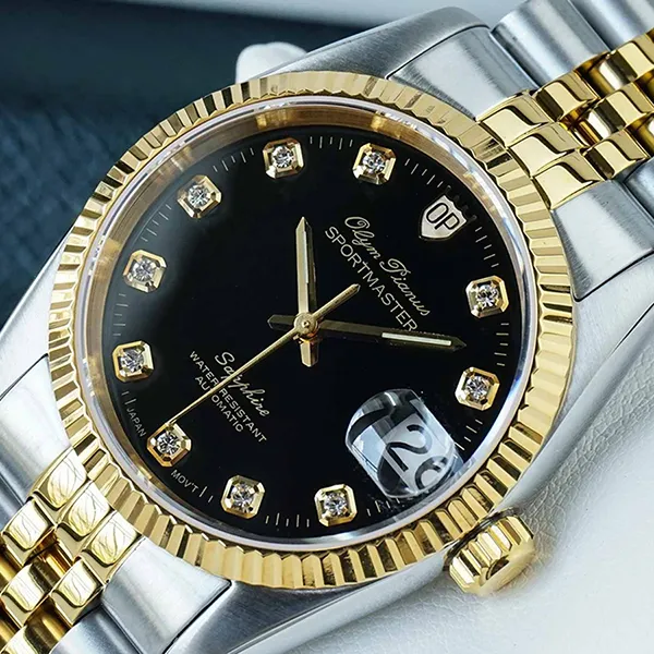 Đồng Hồ Nam Olym Pianus Watch OP89322AMSK-D Màu Demi Mặt Đen
