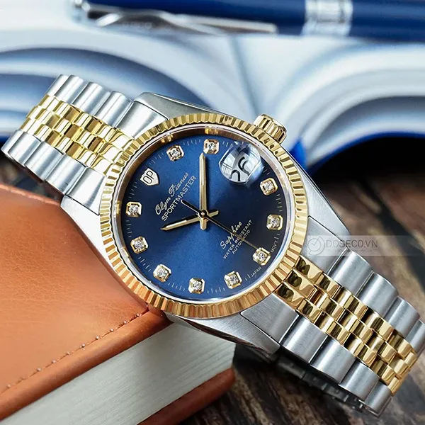 Đồng Hồ Nam Olym Pianus Watch OP89322AMSK-X Màu Demi Mặt Xanh