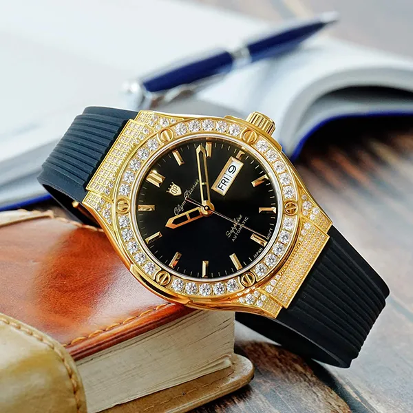 Đồng Hồ Nam Olym Pianus Watch OP990-45ADDGK-GL-D Màu Đen