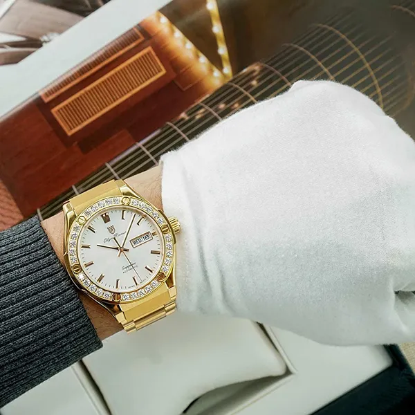 Đồng Hồ Nam Olym Pianus Watch OP990-45ADGR-T Màu Vàng Hồng