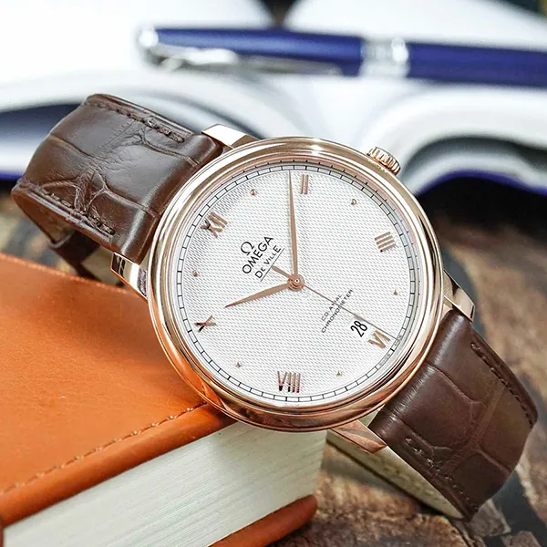 Đồng Hồ Nam Omega De Ville Prestige 424.53.40.20.99.001 (42453402099001) Màu Nâu Trắng