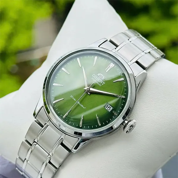 Đồng Hồ Nam Orient Bambino RA-AC0M09E30B Màu Bạc Xanh Lá