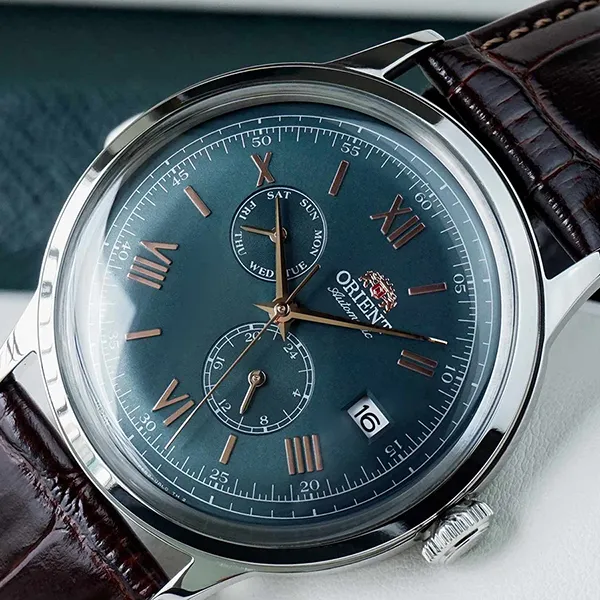Đồng Hồ Nam Orient Bambino RN-AK0703E Màu Nâu Xanh