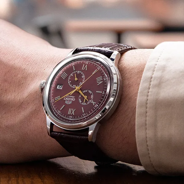 Đồng Hồ Nam Orient Classic Bambino 2nd Generation Version 8 Automatic RA-RA-AK0705R10B (RA-AK0705R30B) Màu Nâu/Đỏ