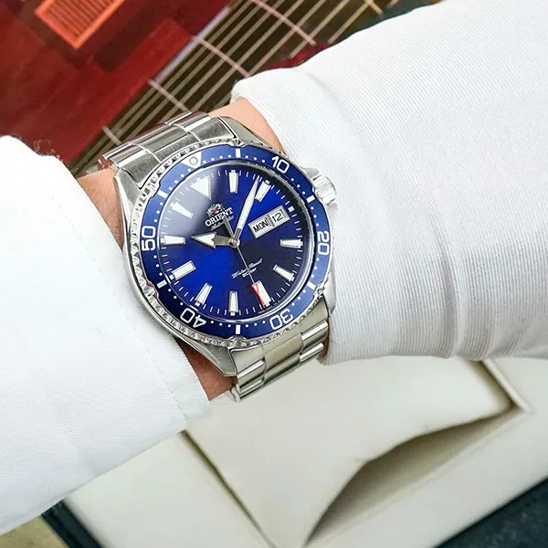 Đồng Hồ Nam Orient Mako 3 RN-AA0002L (RA-AA0002L19B) Màu Bạc Xanh Dương - Đồng hồ - Vua Hàng Hiệu