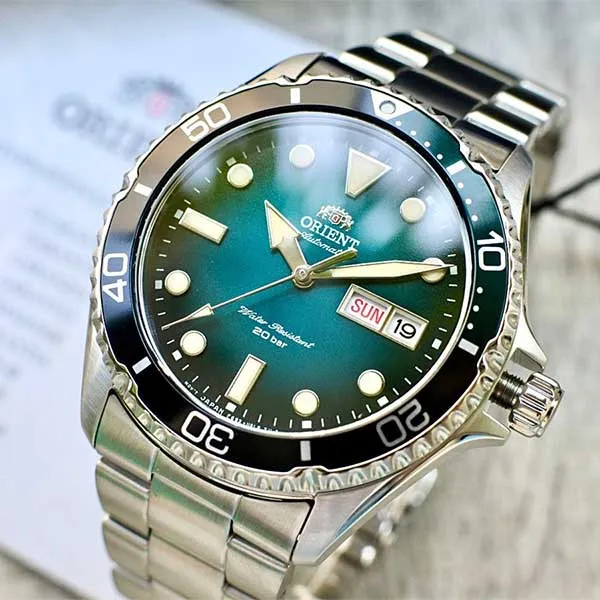 Đồng Hồ Nam Orient New Mako 4 Kamasu Green RA-AA0811E19B (RA-AA0811E) Màu Xanh Bạc