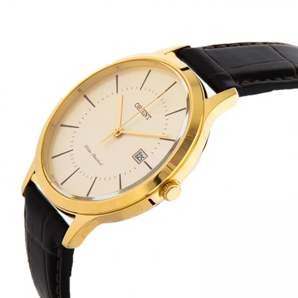 Đồng Hồ Nam Orient Quartz Watch RF-QD0003G10B BHQT Màu Nâu/Vàng
