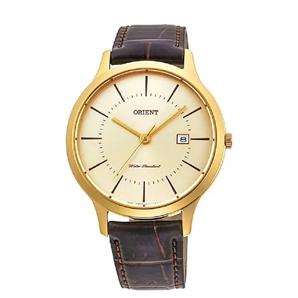 Đồng Hồ Nam Orient Quartz Watch RF-QD0003G10B BHQT Màu Nâu/Vàng