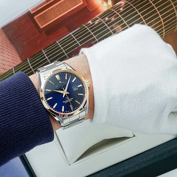 Đồng Hồ Nam Orient Star Automatic Watch RE-AU0406L00B-BHQT Màu Bạc/Xanh