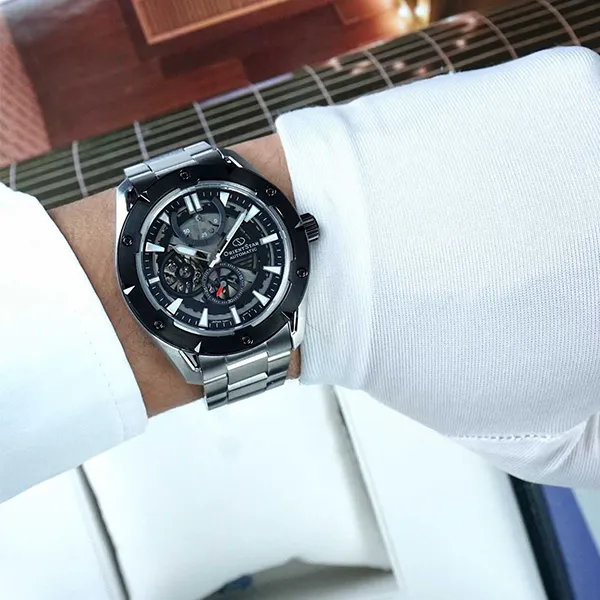 Đồng Hồ Nam Orient Star Avant Garde Skeleton RK-AV0A01B Màu Bạc Đen