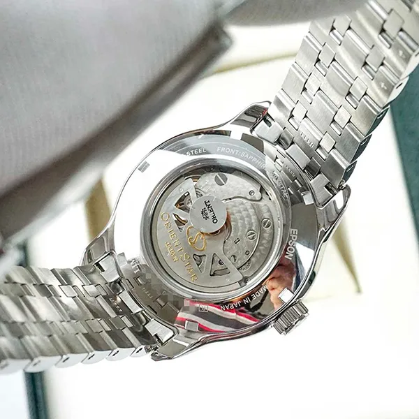 Đồng Hồ Nam Orient Star Layered Skeleton RE-AV0B11E00B Màu Bạc Xanh