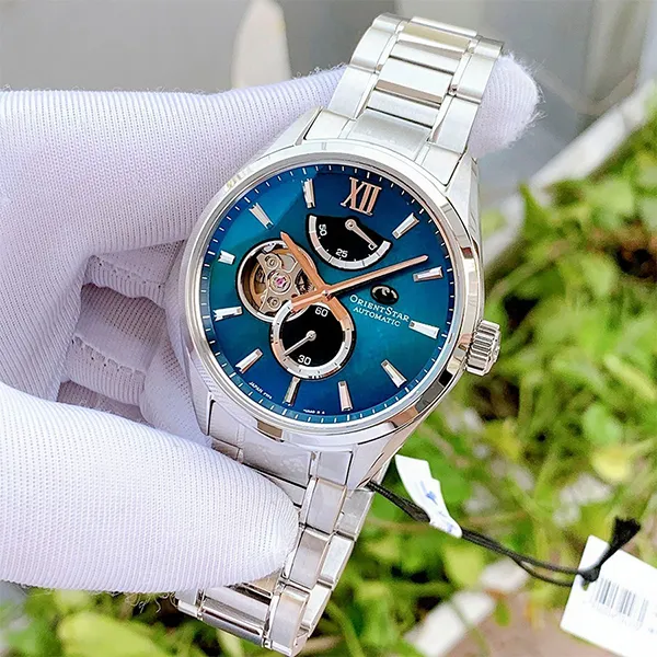 Đồng Hồ Nam Orient Star M34 F7 Semi Skeleton Limited RK-BY0001A (RKBY0001A) Màu Bạc Xanh