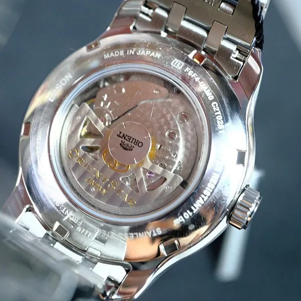 Đồng Hồ Nam Orient Star Mechanical Contemporary Orient Star Contemporary Layered Skeleton RK-AV0B08L (RE-AV0B08L00B) Màu Bạc Xanh