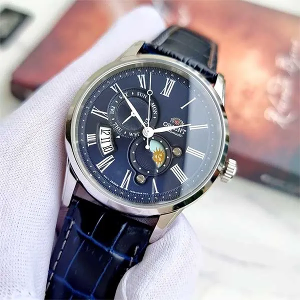 Đồng Hồ Nam Orient Sun And Moon Gen 3 RA-AK0011D30B (RA-AK0011D10B) Màu Xanh Bạc - Đồng hồ - Vua Hàng Hiệu