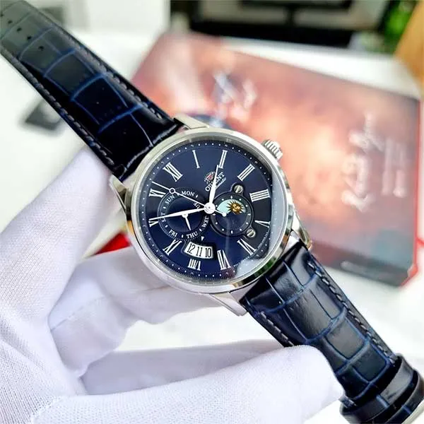 Đồng Hồ Nam Orient Sun And Moon Gen 3 RA-AK0011D30B (RA-AK0011D10B) Màu Xanh Bạc - Đồng hồ - Vua Hàng Hiệu