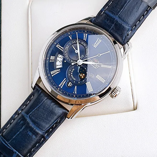 Đồng Hồ Nam Orient Sun And Moon Gen 3 RN-AK0004L (SAK00005D0) Màu Xanh Navy