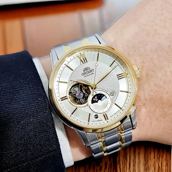 Đồng Hồ Nam Orient Sun And Moon Gen 4 RA-AS0007S10B (RA-AS0007S30B)(RA-AS0007S00C) Màu Vàng Phối Bạc - Đồng hồ - Vua Hàng Hiệu