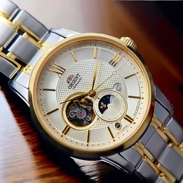 Đồng Hồ Nam Orient Sun And Moon Gen 4 RA-AS0007S10B (RA-AS0007S30B)(RA-AS0007S00C) Màu Vàng Phối Bạc - Đồng hồ - Vua Hàng Hiệu