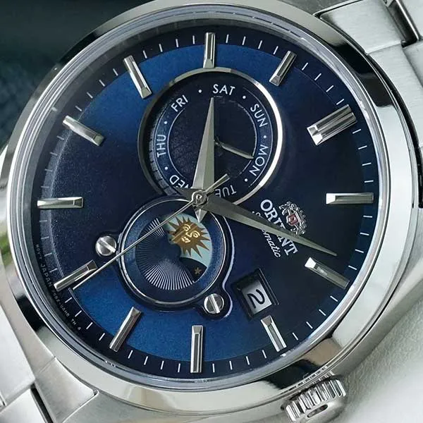 Đồng Hồ Nam Orient Sun And Moon Gen 5 2021 RA-AK0308L10B Màu Xanh Bạc