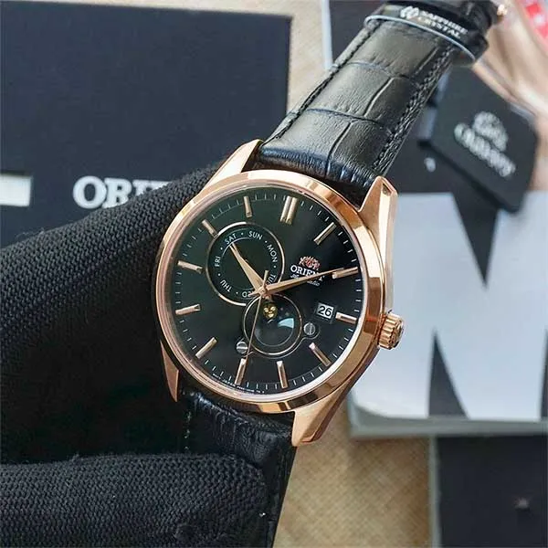 Đồng Hồ Nam Orient Sun And Moon Gen 5 RA-AK0309B10B Màu Đen - Vàng
