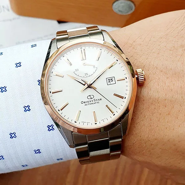 Đồng Hồ Nam Orient Watch RE-AU0401S00B (Orient Star RE-AU0401S00B) Màu Bạc - Vàng Hồng