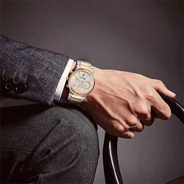 Đồng Hồ Nam Salvatore Ferragamo Sapphire Chronograph Watch SFME00821 Màu Vàng Bạc