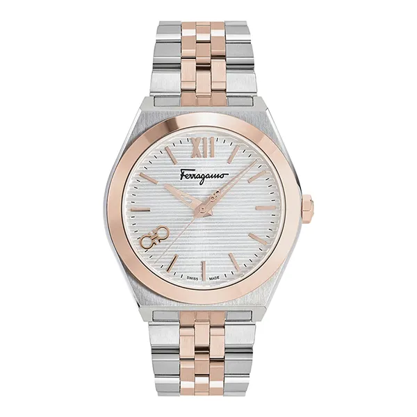 Đồng Hồ Nam Salvatore Ferragamo Vega New Bracelet Watch SFKI00323 Màu Bạc/Vàng Hồng