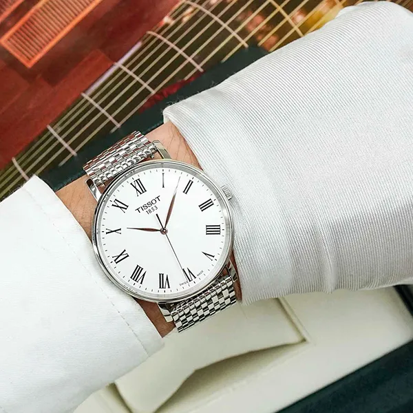 Đồng Hồ Nam Tissot Everytime T143.410.11.033.00 (T1434101103300) Màu Bạc Trắng - Đồng hồ - Vua Hàng Hiệu