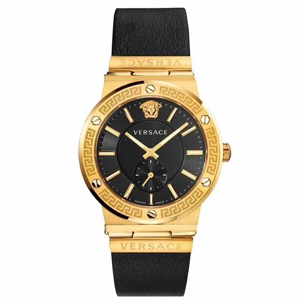 Đồng Hồ Nam Versace Greca Logo VEVI00220 41mm Màu Đen Vàng
