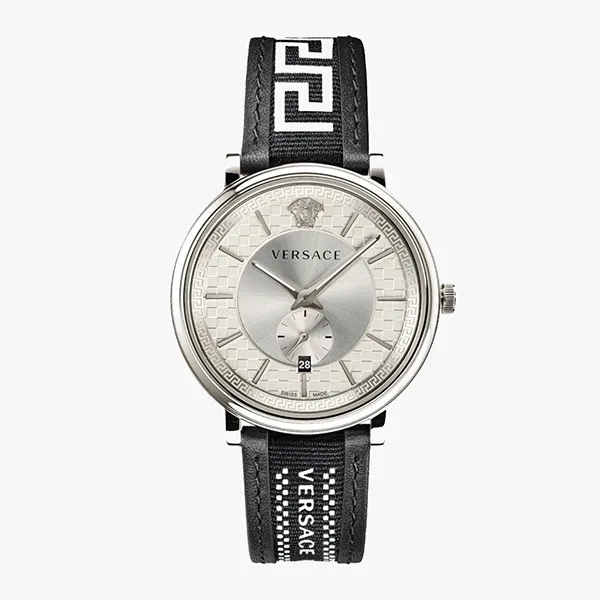 Đồng Hồ Nam Versace V-Circle Greca Watch 42mm VEBQ01219 Màu Đen Bạc - Đồng hồ - Vua Hàng Hiệu
