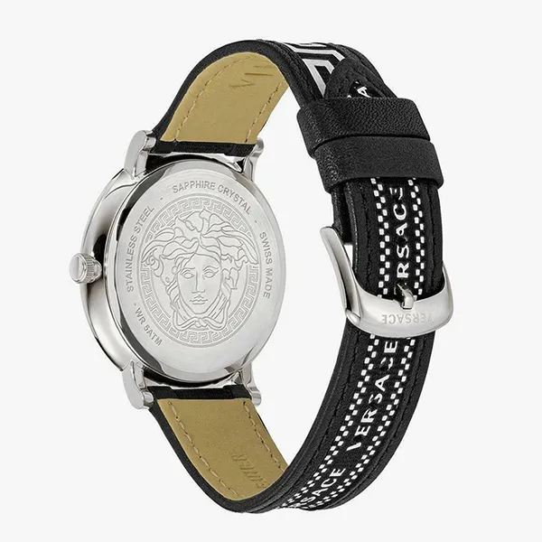 Đồng Hồ Nam Versace V-Circle Greca Watch 42mm VEBQ01219 Màu Đen Bạc - Đồng hồ - Vua Hàng Hiệu