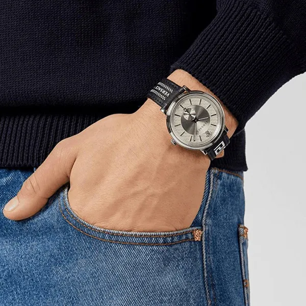 Đồng Hồ Nam Versace V-Circle Greca Watch 42mm VEBQ01219 Màu Đen Bạc - Đồng hồ - Vua Hàng Hiệu
