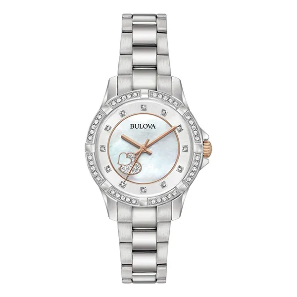 Đồng Hồ Nữ Bulova Crystal Collection Watch 98L232 Màu Bạc - Đồng hồ - Vua Hàng Hiệu