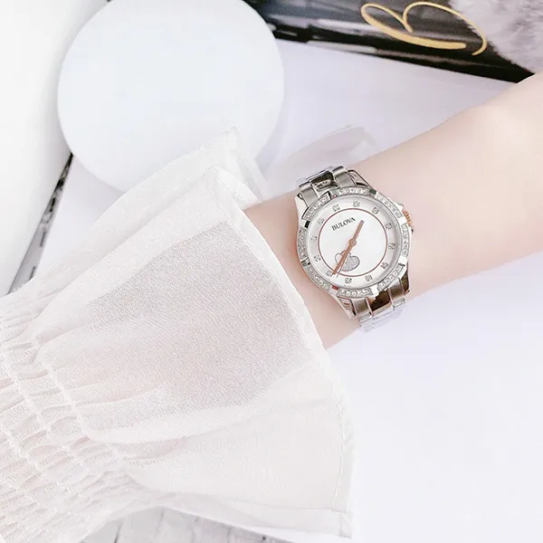Đồng Hồ Nữ Bulova Crystal Collection Watch 98L232 Màu Bạc - Đồng hồ - Vua Hàng Hiệu
