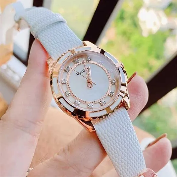 Đồng Hồ Nữ Bulova Quartz 98P119 Màu Trắng - Vàng - Đồng hồ - Vua Hàng Hiệu