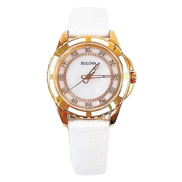 Đồng Hồ Nữ Bulova Quartz 98P119 Màu Trắng - Vàng - Đồng hồ - Vua Hàng Hiệu