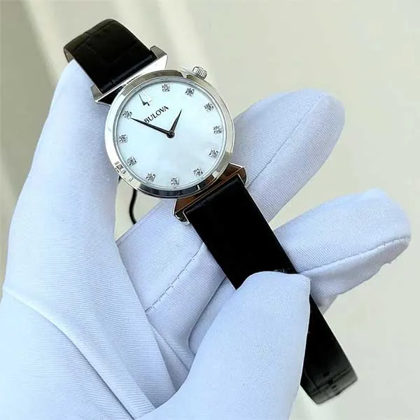 Đồng Hồ Nữ Bulova Quartz Diamond 96P210 Màu Đen Trắng - Đồng hồ - Vua Hàng Hiệu