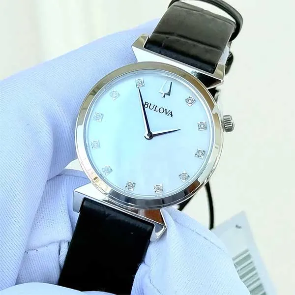 Đồng Hồ Nữ Bulova Quartz Diamond 96P210 Màu Đen Trắng - Đồng hồ - Vua Hàng Hiệu