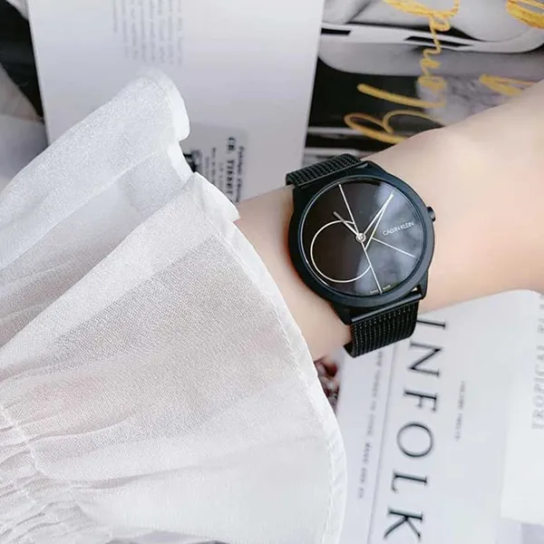 Đồng Hồ Nữ Calvin Klein CK Minimal Black Dial Watch K3M5245X Màu Đen