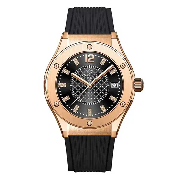 Đồng Hồ Nữ Carnival 8173L-VH-DCS-D Màu Nâu Đen