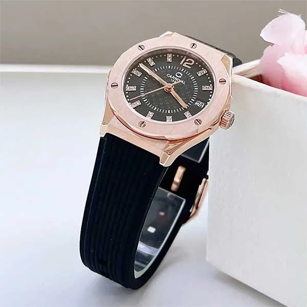 Đồng Hồ Nữ Carnival 8173L-VH-DCS-D Màu Nâu Đen
