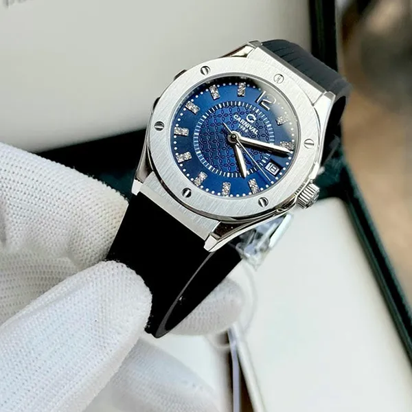 Đồng Hồ Nữ Carnival Quartz 8173L-VT-DCS-X (8173L) Màu Đen Xanh